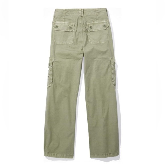 AMERICAN EAGLE | BAGGY JOGGER MILITARY FIELD STRETCH ARMY GREEN CARGO PANTS - Picture 2 of 12